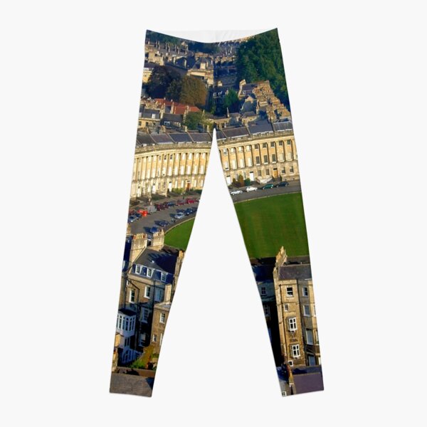 Royal Crescent - Aerial Image of Bath, Somerset, UK Leggings