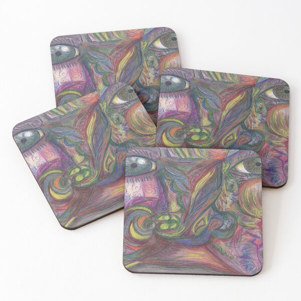 Item preview, colorful face print designed and sold by Sparkleweather.