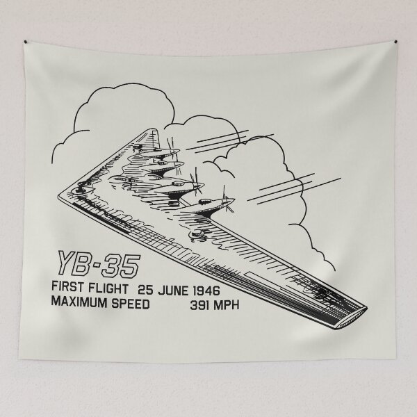 Item preview, YB-35 Flying Wing Bomber Plane in Clouds designed and sold by MilitaryMart.