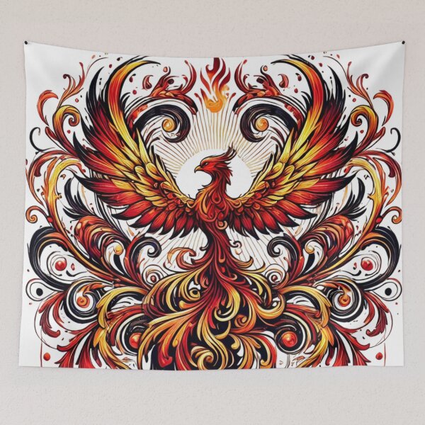 Item preview, Fiery Phoenix Rising from Flames designed and sold by TeslaSt0re.