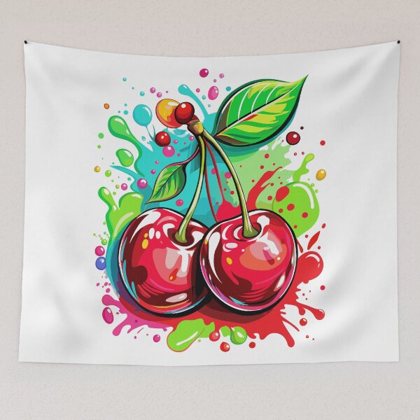 Item preview, cherries grafitti  designed and sold by jkrphoto.