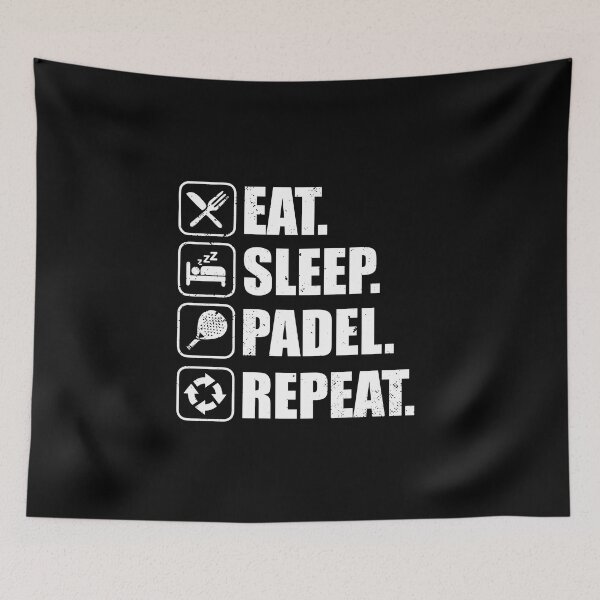Item preview, Padel Tennis Gift Eat Sleep Padel Repeat Funny Padel Player designed and sold by Captain Mood.