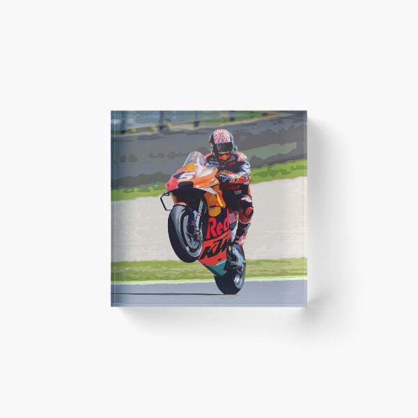 Item preview, Johann Zarco making a wheelie after the Italian Grand Prix at Mugello watercolor designed and sold by Rodissimus1984.