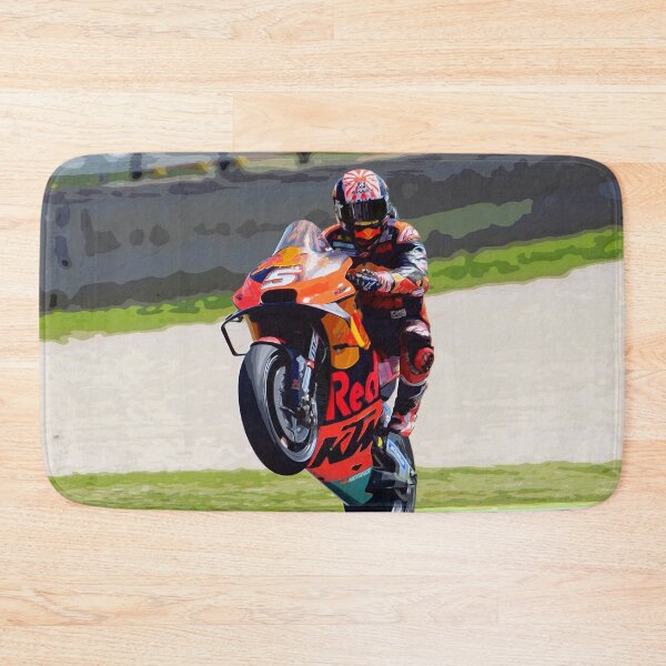 Item preview, Johann Zarco making a wheelie after the Italian Grand Prix at Mugello watercolor designed and sold by Rodissimus1984.