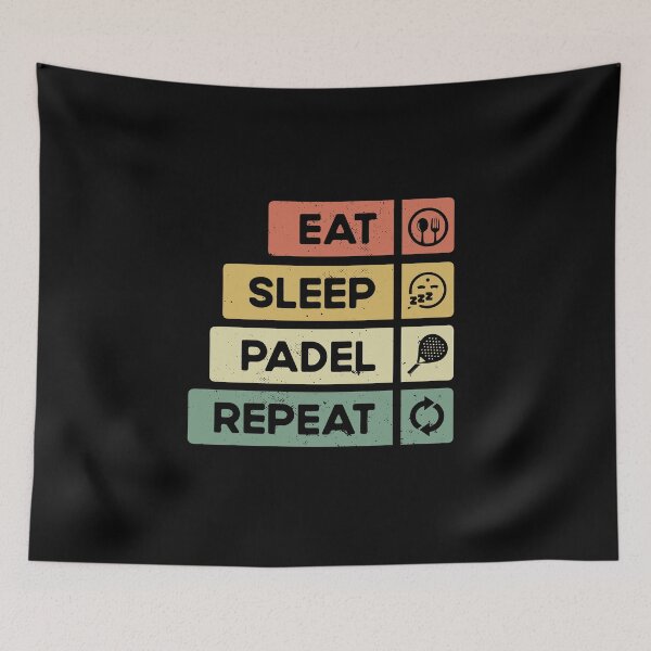 Item preview, Padel Tennis Gift Eat Sleep Padel Repeat Funny Padel Player designed and sold by Captain Mood.