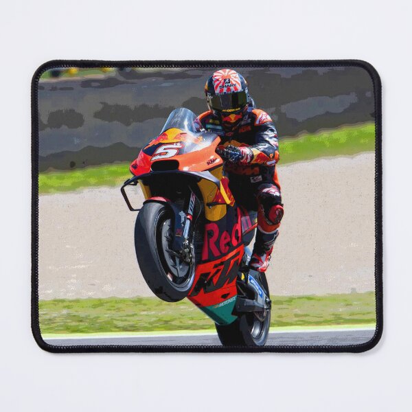 Item preview, Johann Zarco making a wheelie after the Italian Grand Prix at Mugello abstract designed and sold by Rodissimus1984.