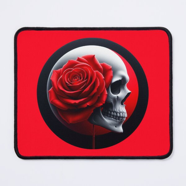 Item preview, Skull with a big Red Rose designed and sold by GaborSkeleton.