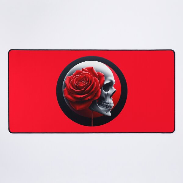 Item preview, Skull with a big Red Rose designed and sold by GaborSkeleton.
