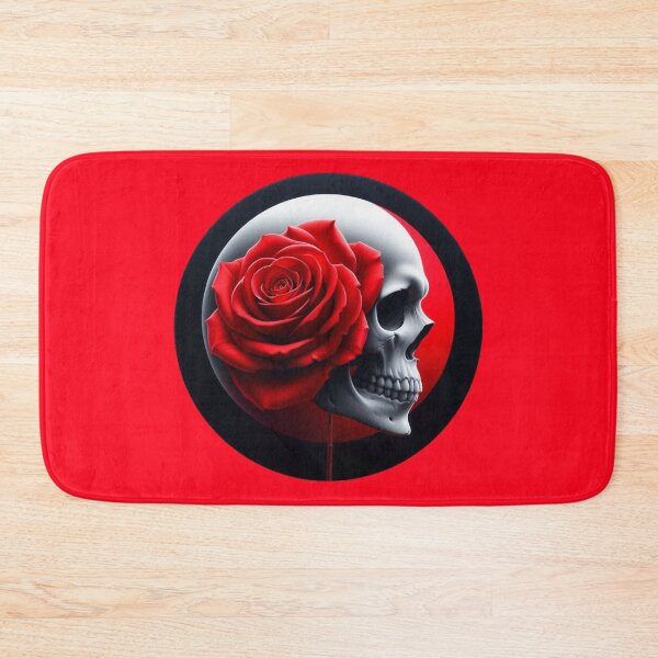 Item preview, Skull with a big Red Rose designed and sold by GaborSkeleton.