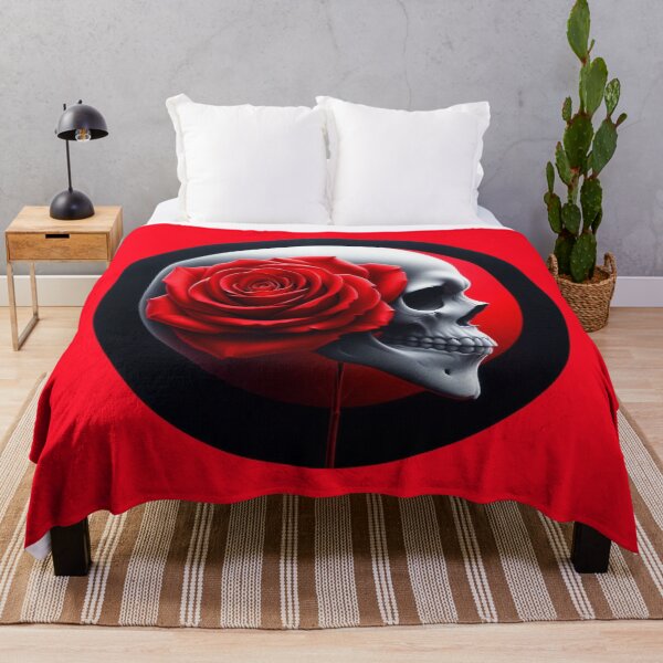 Item preview, Skull with a big Red Rose designed and sold by GaborSkeleton.