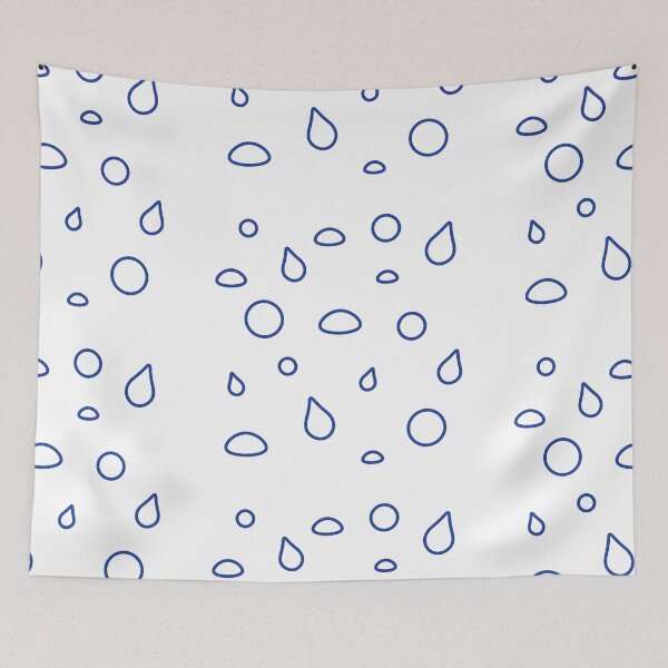 Item preview, Simple Blue Water Dropet Line Art Pattern designed and sold by Carsondood.