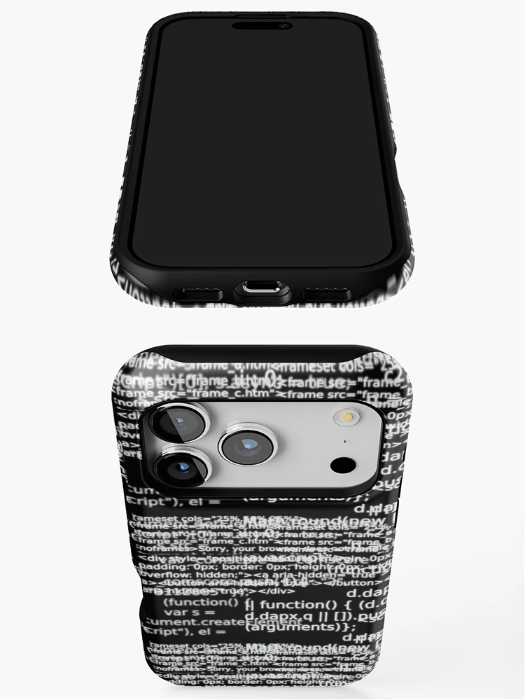 Thumbnail 3 of 4, iPhone Case, HTML Code v1 designed and sold by findingNull.