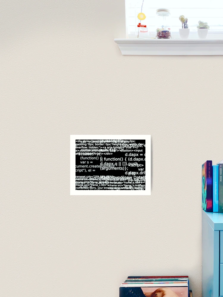 Thumbnail 2 von 3, Kunstdruck, HTML-Code v1 designt und verkauft von findingNull.