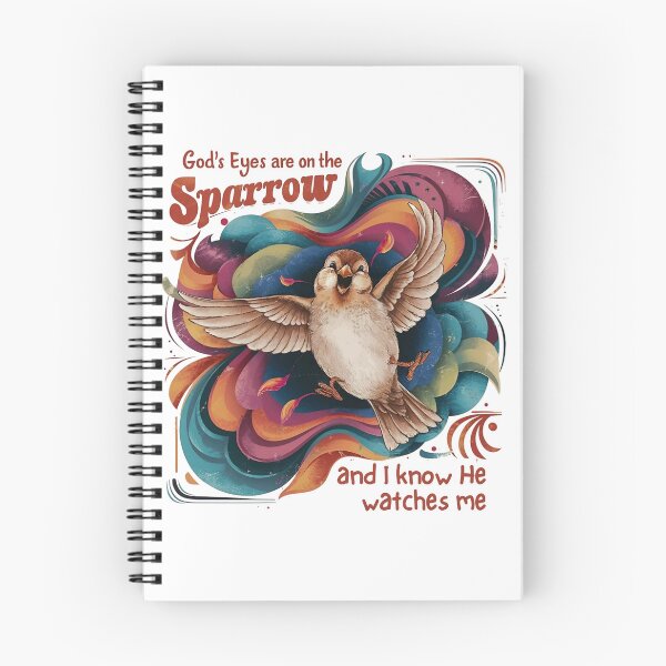 Item preview, God's Eyes are on the Sparrow, and I know He watches me, Sparrow  designed and sold by Faithloveshop.
