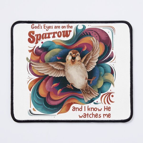 Item preview, God's Eyes are on the Sparrow, and I know He watches me, Sparrow  designed and sold by Faithloveshop.