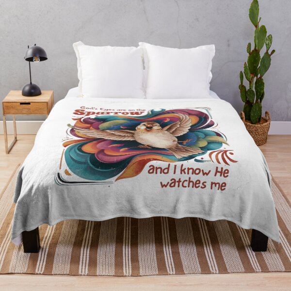 Item preview, God's Eyes are on the Sparrow, and I know He watches me, Sparrow  designed and sold by Faithloveshop.