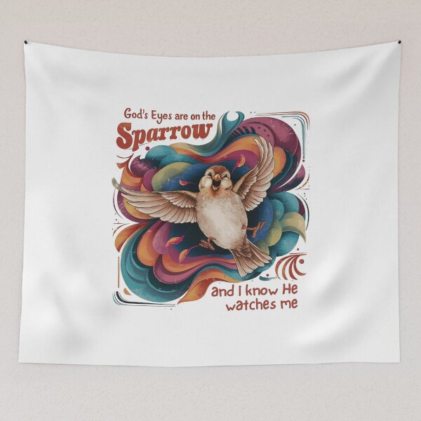 Item preview, God's Eyes are on the Sparrow, and I know He watches me, Sparrow  designed and sold by Faithloveshop.