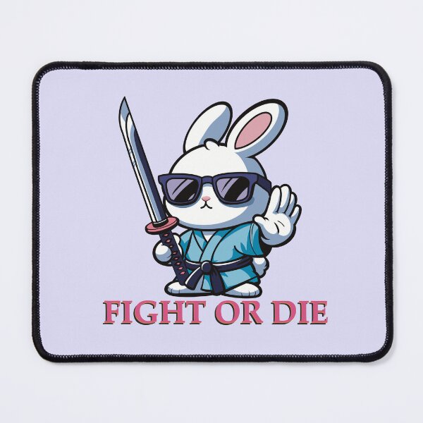 Item preview, Sword-Wielding Rabbit - Playful and Humorous Art designed and sold by MMGdigi.