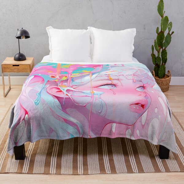 Item preview, Kawaii Dreamy Pink Melting Anime Girl designed and sold by bubblegoth.