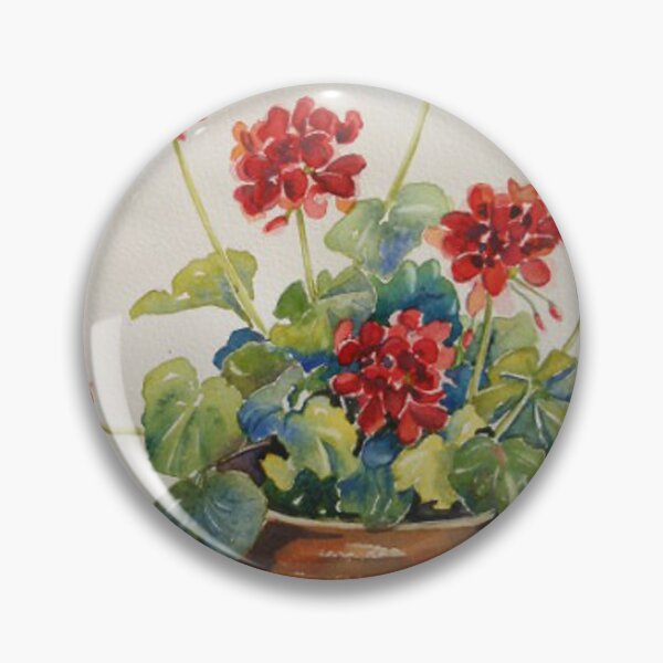 Item preview, Geraniums in a Clay Pot designed and sold by Debbie Schiff.