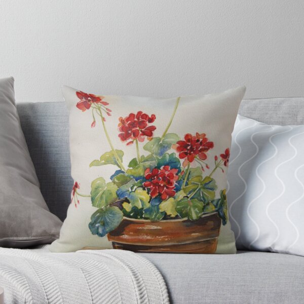 Item preview, Geraniums in a Clay Pot designed and sold by Debbie Schiff.