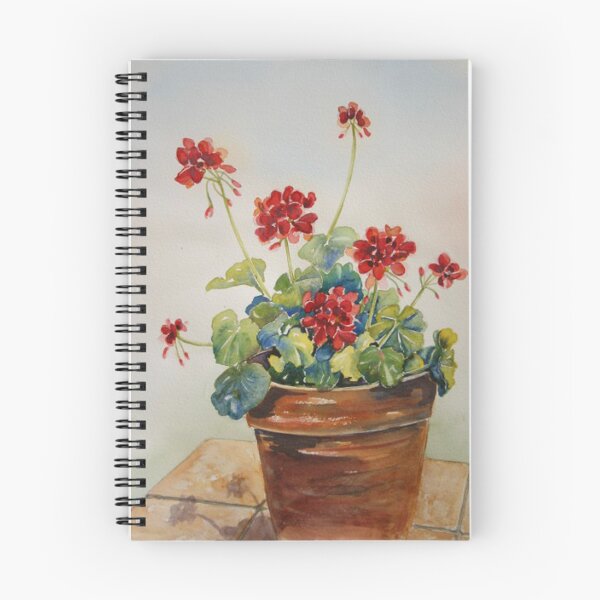 Item preview, Geraniums in a Clay Pot designed and sold by Debbie Schiff.