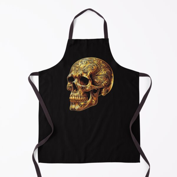 Artikelvorschau, Goldener Totenkopf, dekoratives Muster entworfen und verkauft von GaborSkeleton.