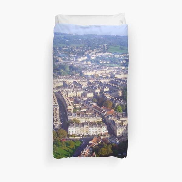 Aerial Image of Bath, Somerset, UK Duvet Cover