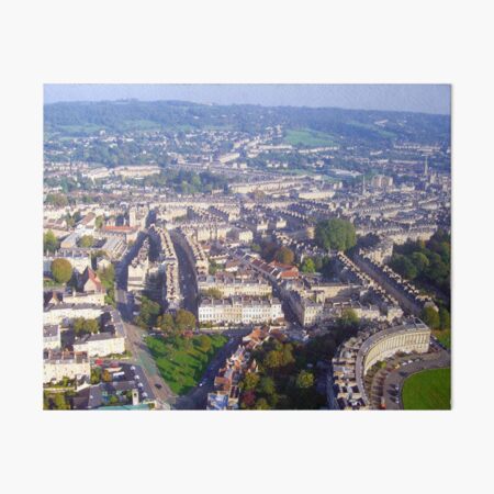 Aerial Image of Bath, Somerset, UK Art Board Print