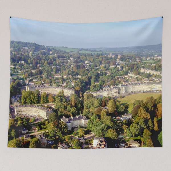 Item preview, Aerial Image of Bath, Somerset, UK  designed and sold by FOLK ART FUSION.