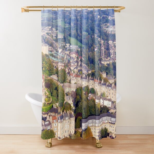 Aerial Image of Bath, Somerset, UK Shower Curtain