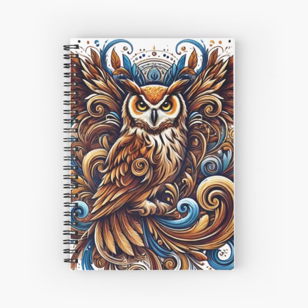 Item preview, Regal Owl in Abstract Patterns designed and sold by TeslaSt0re.