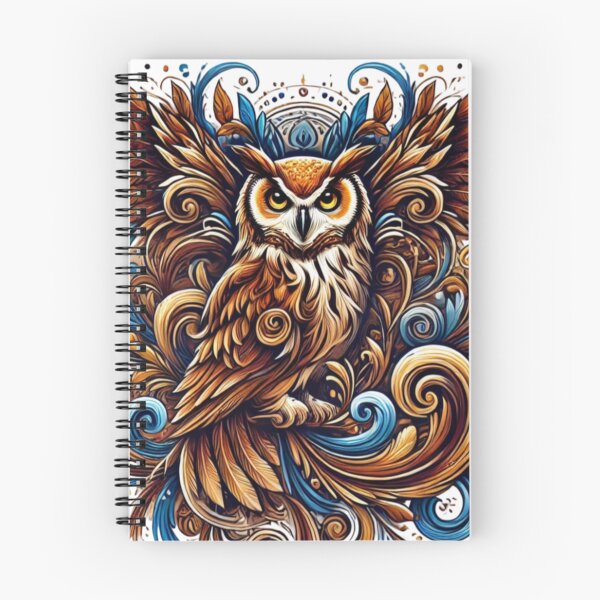 Item preview, Regal Owl in Abstract Patterns designed and sold by TeslaSt0re.