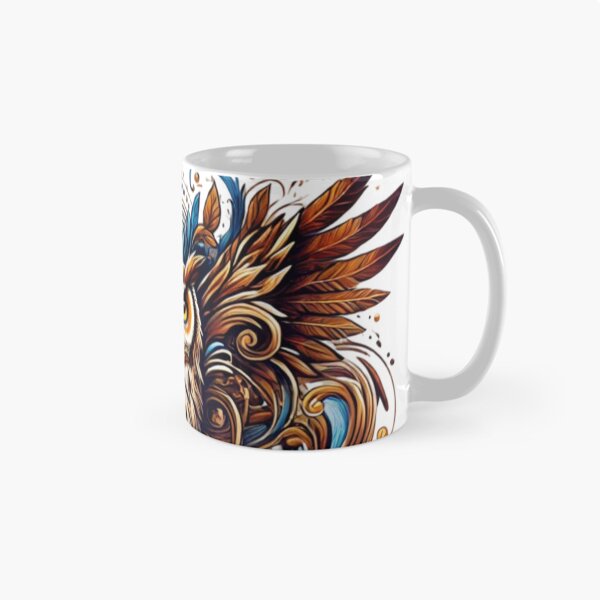 Item preview, Regal Owl in Abstract Patterns designed and sold by TeslaSt0re.