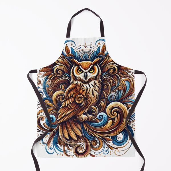 Item preview, Regal Owl in Abstract Patterns designed and sold by TeslaSt0re.