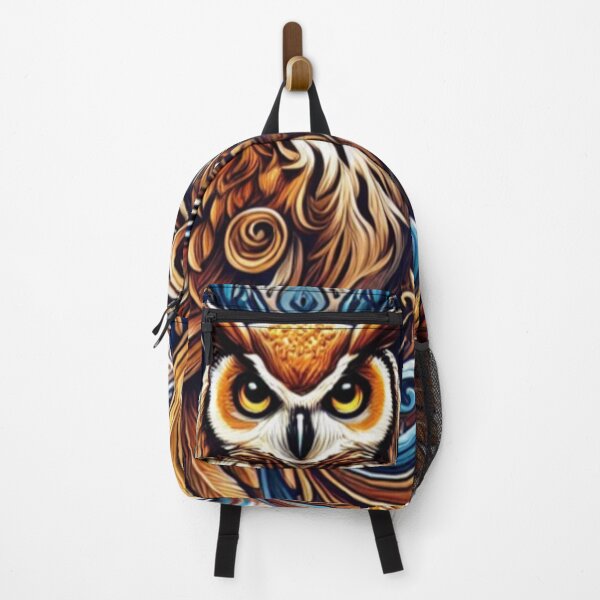 Item preview, Regal Owl in Abstract Patterns designed and sold by TeslaSt0re.