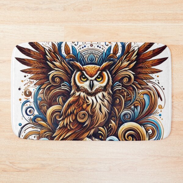 Item preview, Regal Owl in Abstract Patterns designed and sold by TeslaSt0re.
