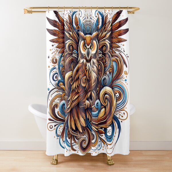 Item preview, Regal Owl in Abstract Patterns designed and sold by TeslaSt0re.