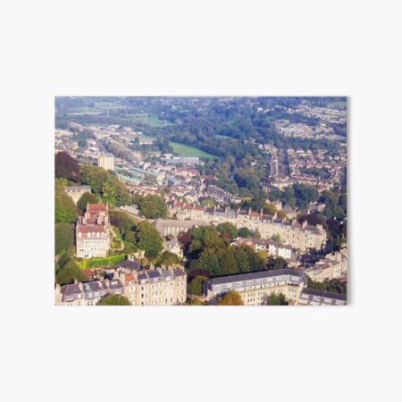Aerial Image of Bath, Somerset, UK Art Board Print