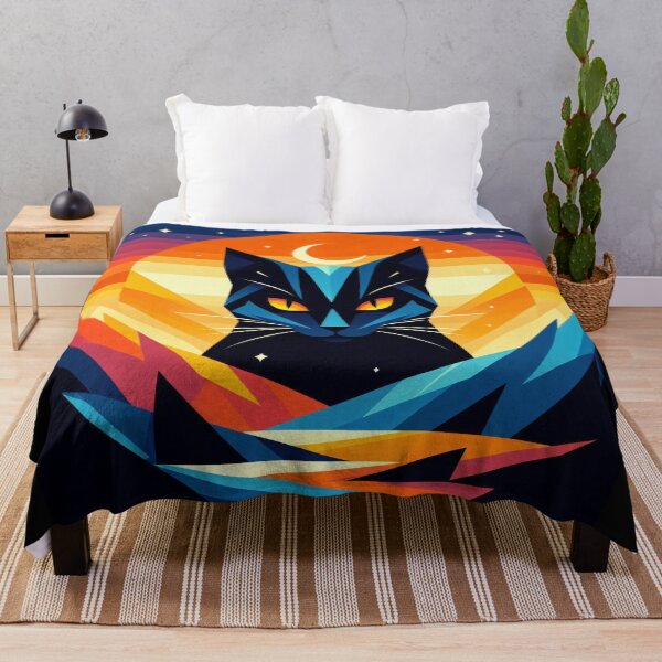 Item preview, Whiskered Whimsy: Geometric Feline designed and sold by zoughlal.
