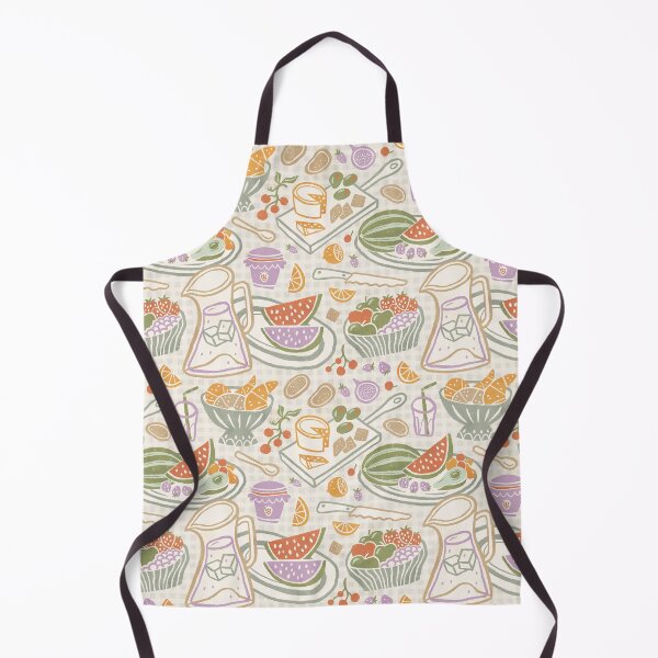 Item preview, Retro picnic pattern on soft beige designed and sold by Miss-Belle.