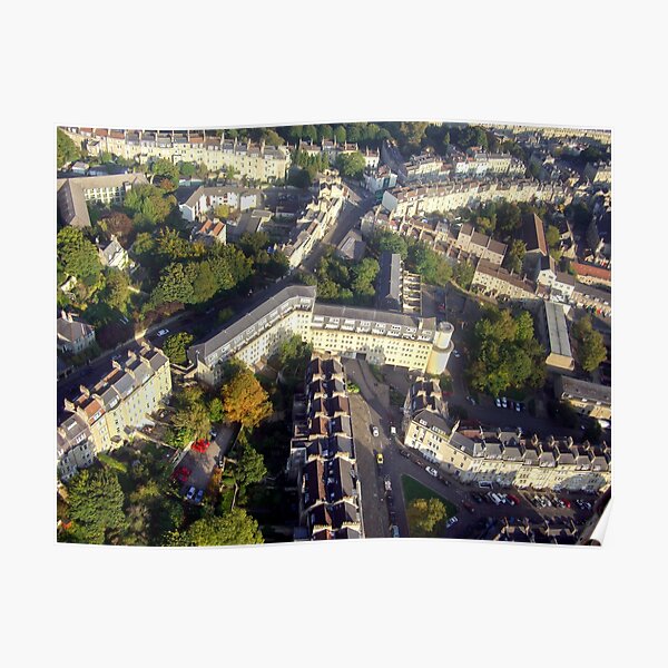 Aerial Image of Bath, Somerset, UK Poster