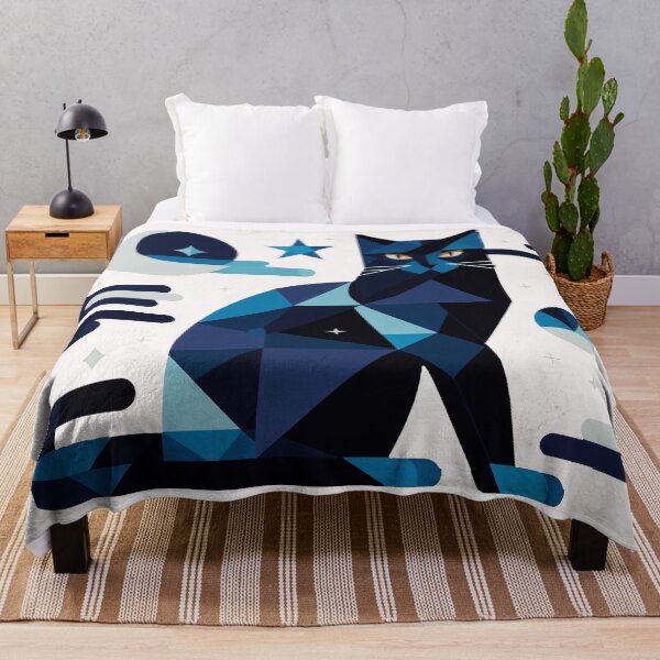Item preview, Geometric Midnight Cat - Abstract designed and sold by zoughlal.