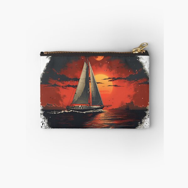 Item preview, Sailing Yacht at Sunset: Vintage Style Seascape Vector Illustration designed and sold by mrmonsif.