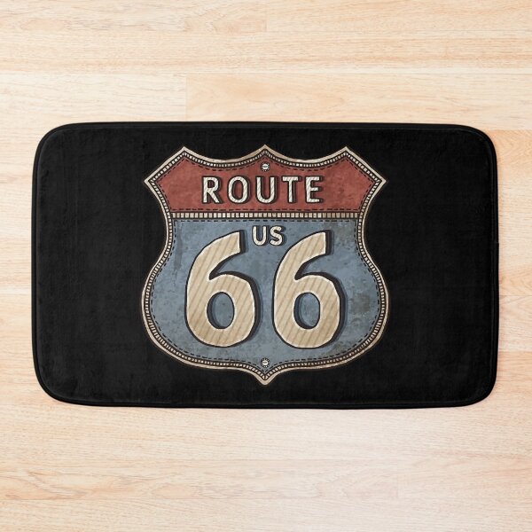 Item preview, route 66, decorative plate, red and blue designed and sold by Numbers-Art.