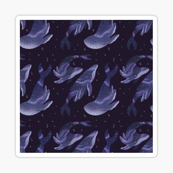 Intergalactic whales Sticker