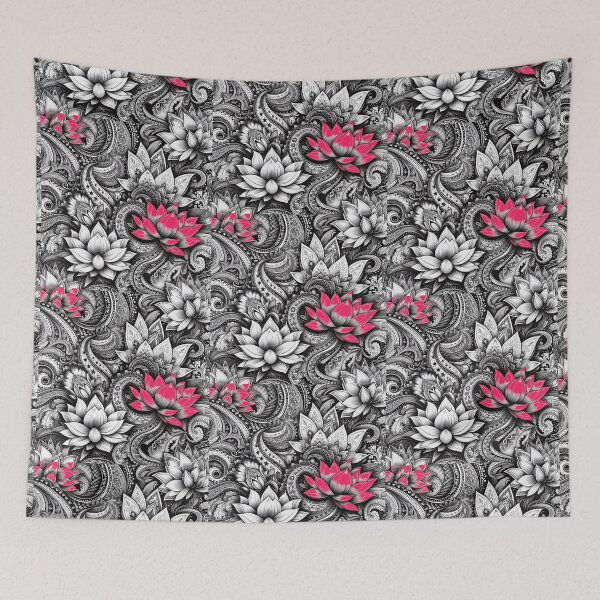 Item preview, Red Lotus Paisley designed and sold by ThreadBorne.