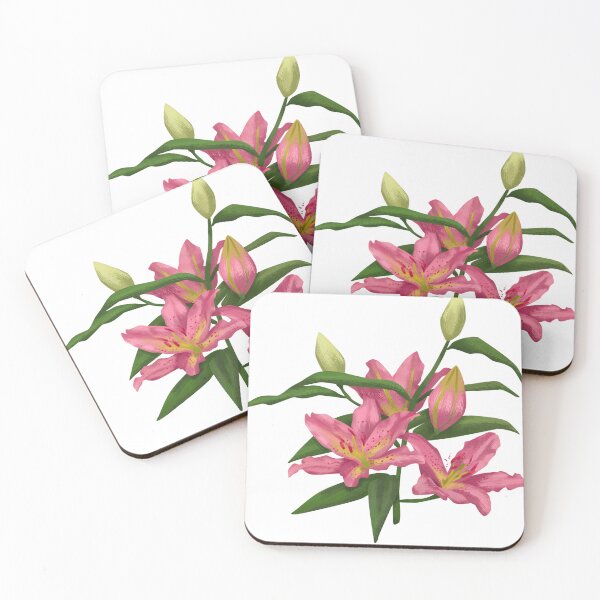 Item preview, Pink Lillies Print designed and sold by designs delight.