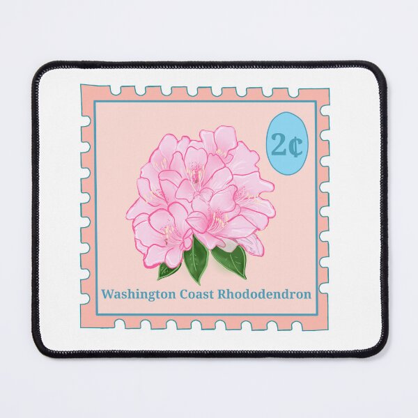 Item preview, Washington Coast Rhododendron Stamp designed and sold by Peachy-Keen-Co.
