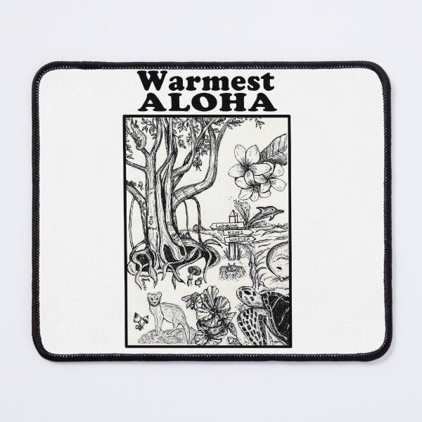 Item preview, Warmest Aloha - Black Text with Black and White Sketch of Maui Treasures designed and sold by MountMercantile.